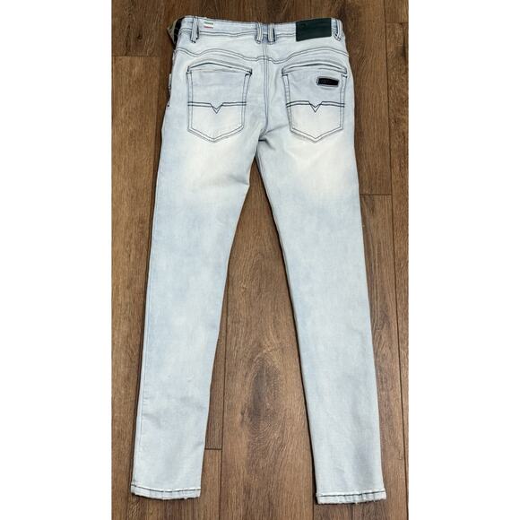 New DIESEL x DUCATI Rare Thommer CB-NE Men's Motorcycle Style Blue Jeans Size 32 - Picture 3 of 6